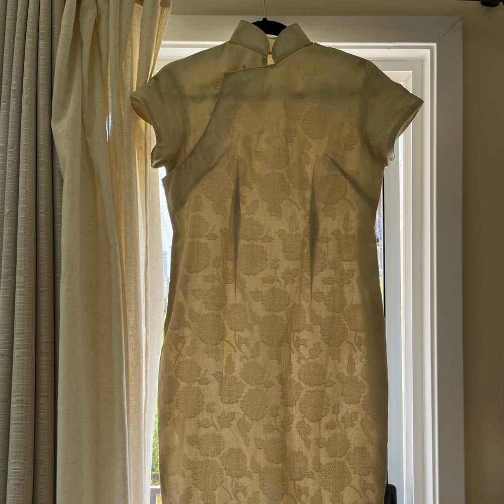 Vintage Cream Floral Handmade Qipao